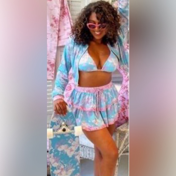 LoveShackFancy x Hurley Dresses & Skirts - LoveShackFancy x Hurley Under The Sea Tiered Mini Skirt